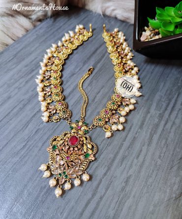 Gold Plated Multi Color Real Stone Taira