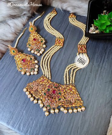 Gold Plated - Multi Color Long Necklace