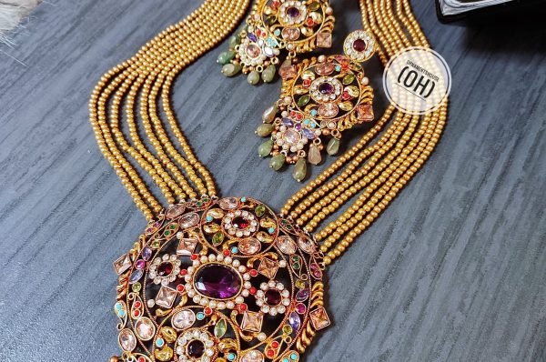 Gold Plated - Multi Color Necklace