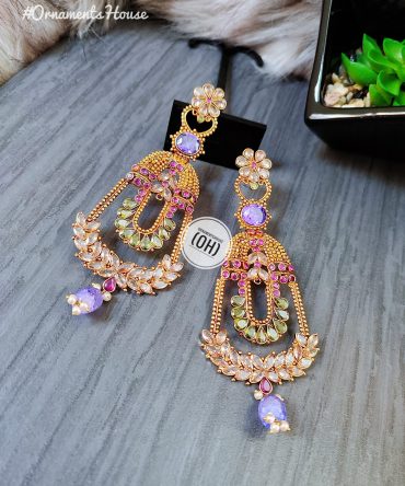 Elegant Hena Purple Ear Ring