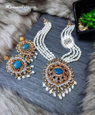 Real Pearl - Aquamarine Pendant