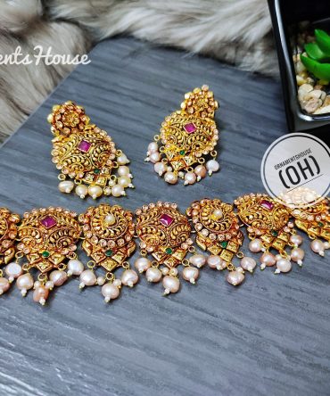 Real Pearl - Choker with Real Stone
