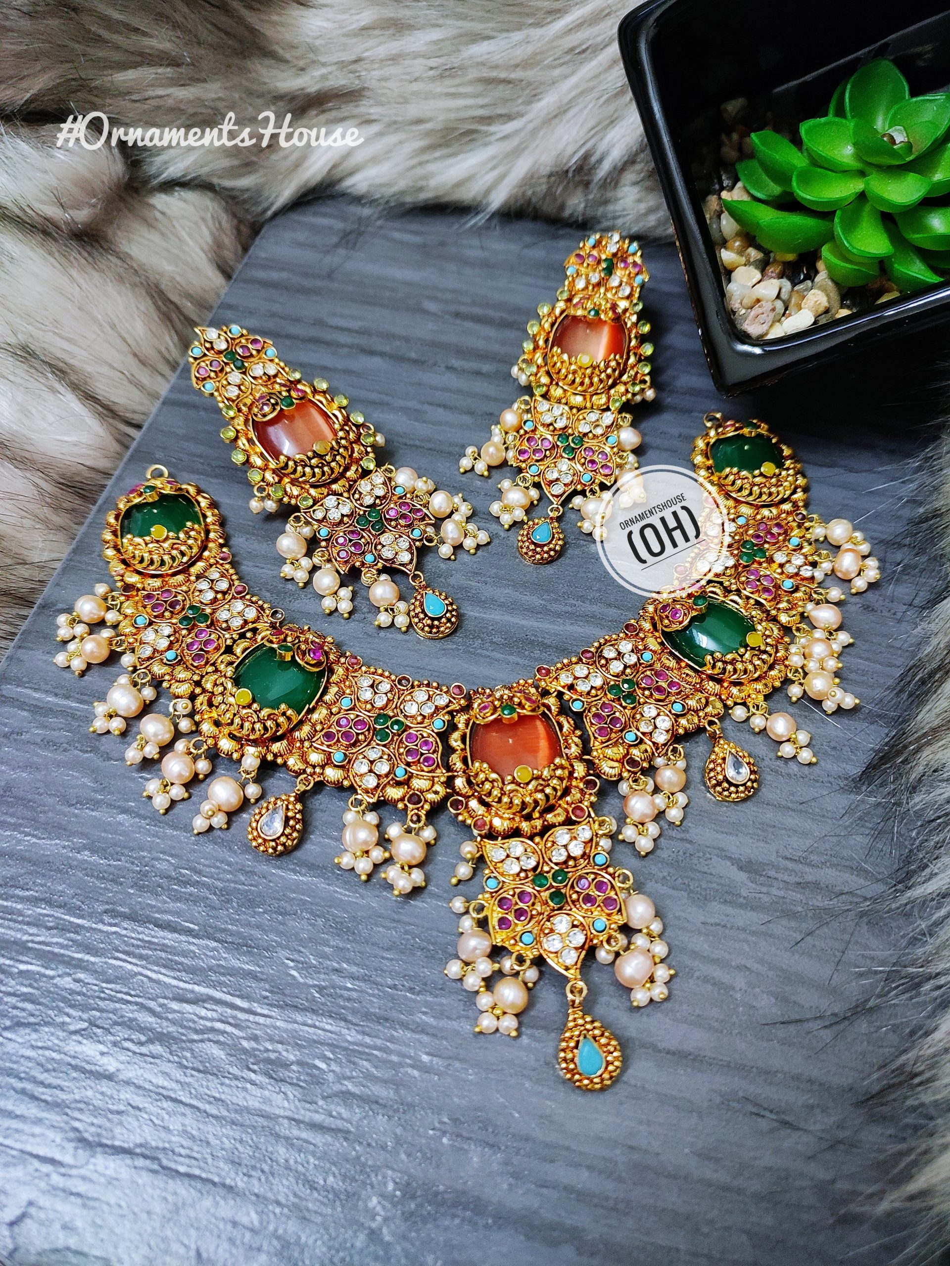 Gold Plated - Necklace with Real Pearl