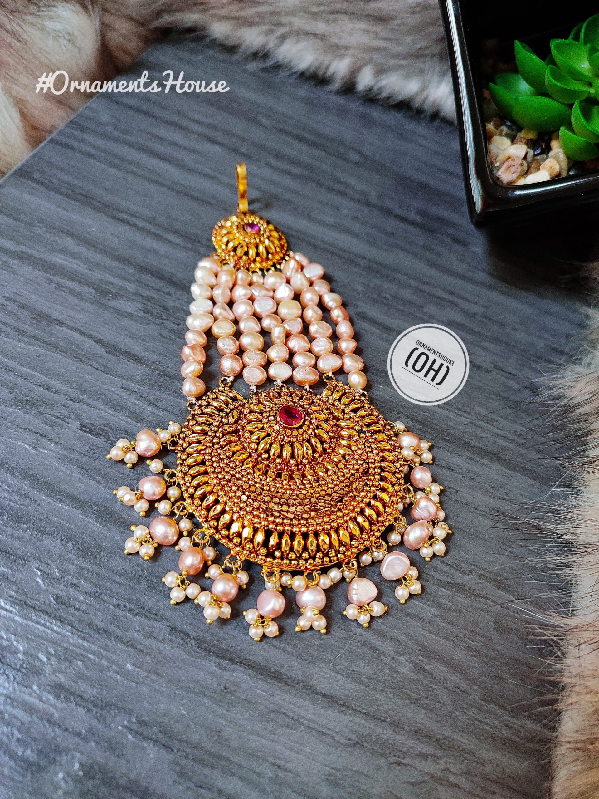 Real Pearl - Jhapta with Gold Plated