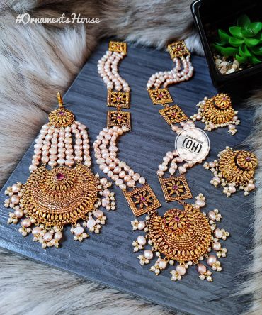 Real Pearl - Long Necklace with Jhapta