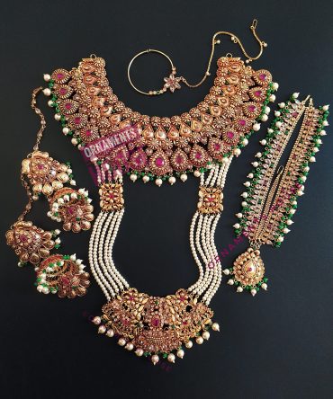 Bridal Jewellery – Deep Antique with Real Stone